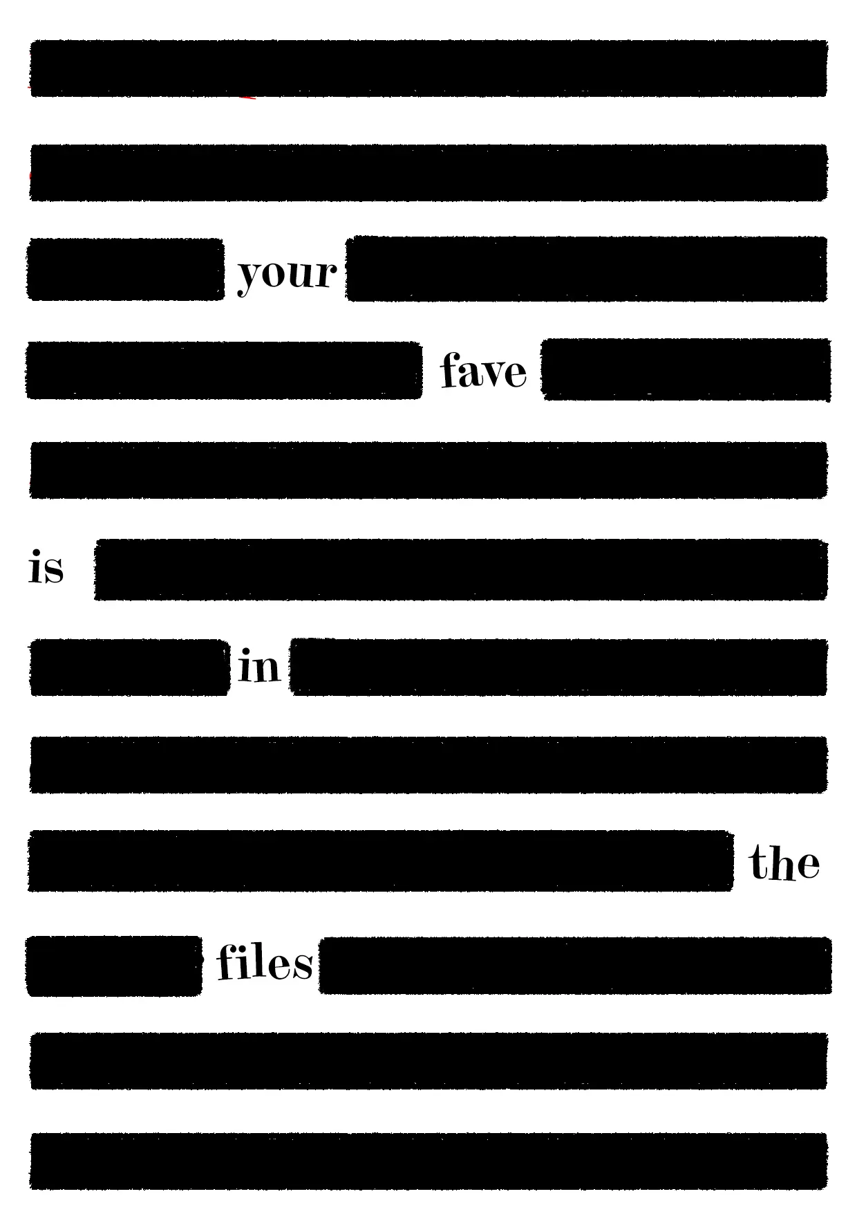 your fave is in the files Cover